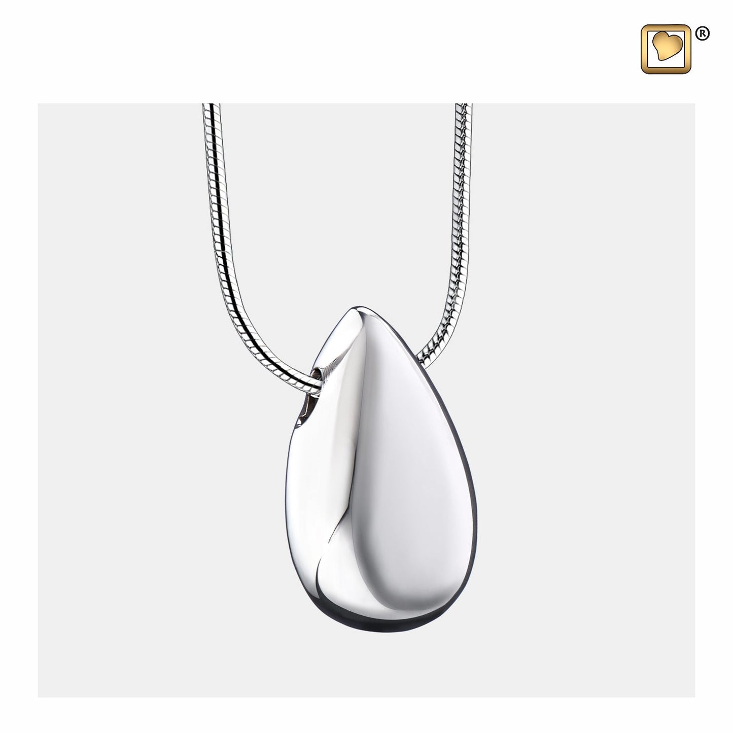 Pendant: Drop - Rhodium Plated - PD1110