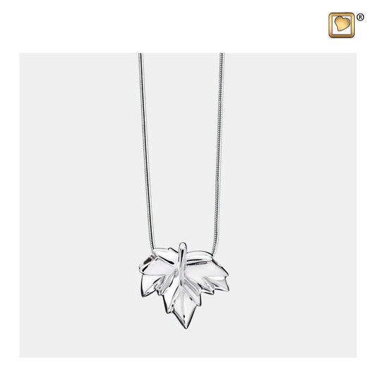 Pendant: Autumn Leaf - Rhodium Plated - PD1230