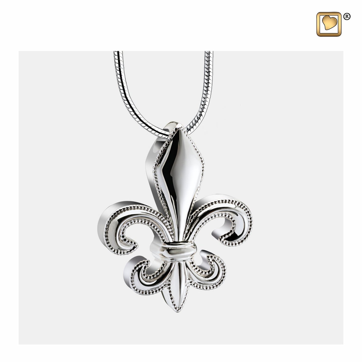 Pendant: Fleur De Lis - Rhodium Plated - PD1500